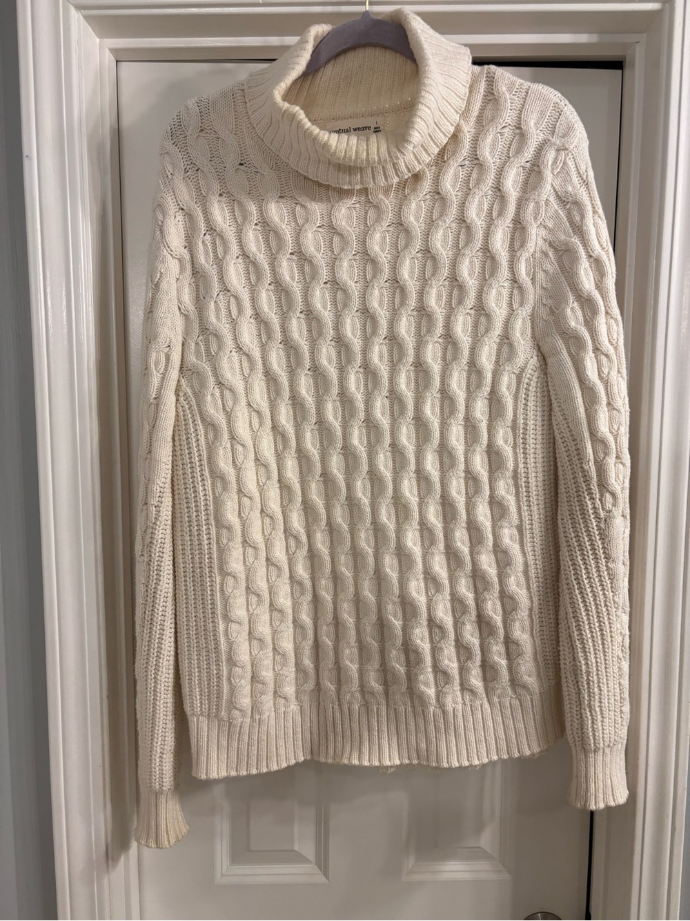 Cable-Knit Turtleneck Sweater